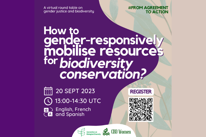 How to gender-responsively mobilise resources for biodiversity conservation? Poster
