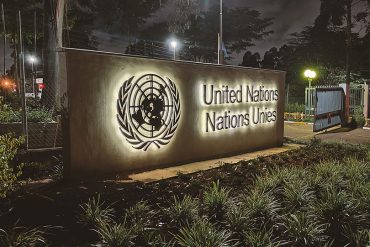 The United Nations logo at Nairobi