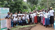 A group photo with the women of Lower Kamatira