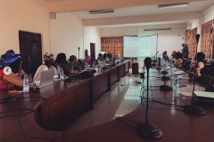 Hortense Ngono-Nga Onana from Women4Biodiversity restoration partner REFACOF presents a report on gender gaps in biodiversity policy at the National Biodiversity Strategies and Action Plans technical meeting in Yaoundé, Cameroon on May 2023.